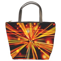 Zoom Effect Explosion Fire Sparks Bucket Bag by HermanTelo