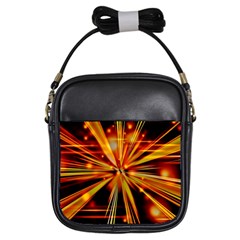 Zoom Effect Explosion Fire Sparks Girls Sling Bag