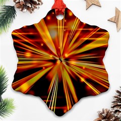 Zoom Effect Explosion Fire Sparks Ornament (snowflake) by HermanTelo