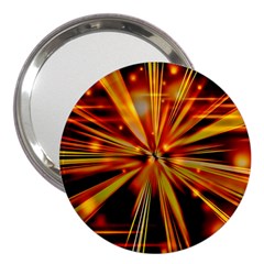 Zoom Effect Explosion Fire Sparks 3  Handbag Mirrors by HermanTelo