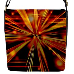 Zoom Effect Explosion Fire Sparks Flap Closure Messenger Bag (s)