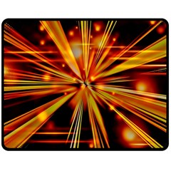 Zoom Effect Explosion Fire Sparks Double Sided Fleece Blanket (medium) 