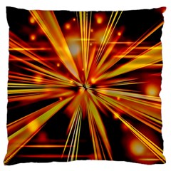 Zoom Effect Explosion Fire Sparks Large Flano Cushion Case (one Side) by HermanTelo