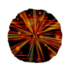 Zoom Effect Explosion Fire Sparks Standard 15  Premium Flano Round Cushions