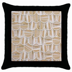 Texture Background Brown Beige Throw Pillow Case (black) by HermanTelo