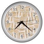 Texture Background Brown Beige Wall Clock (Silver) Front