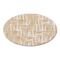 Texture Background Brown Beige Oval Magnet by HermanTelo