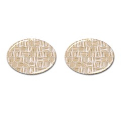 Texture Background Brown Beige Cufflinks (oval)