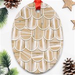 Texture Background Brown Beige Oval Ornament (Two Sides) Front