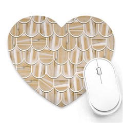 Texture Background Brown Beige Heart Mousepads