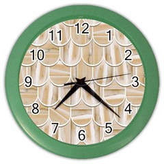 Texture Background Brown Beige Color Wall Clock by HermanTelo