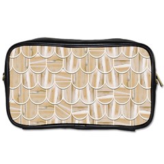 Texture Background Brown Beige Toiletries Bag (one Side)