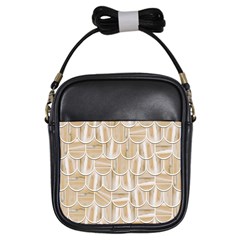 Texture Background Brown Beige Girls Sling Bag