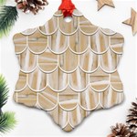 Texture Background Brown Beige Ornament (Snowflake) Front