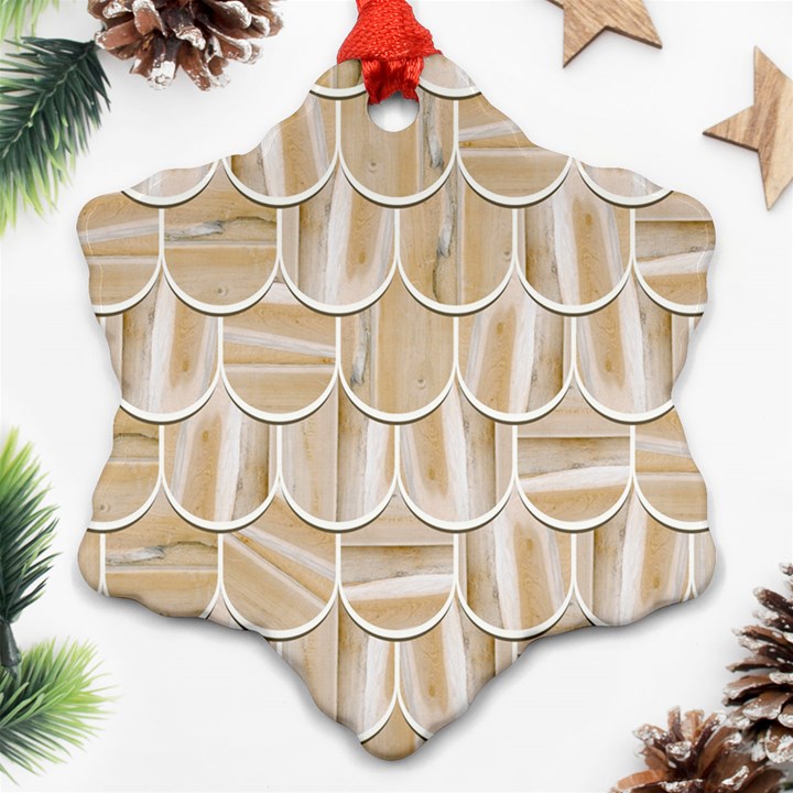 Texture Background Brown Beige Ornament (Snowflake)