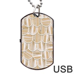 Texture Background Brown Beige Dog Tag Usb Flash (one Side)