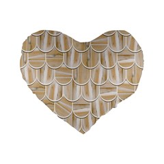 Texture Background Brown Beige Standard 16  Premium Heart Shape Cushions