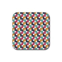 Abstract Geometric Rubber Coaster (square)  by HermanTelo