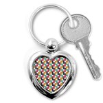 Abstract Geometric Key Chain (Heart) Front