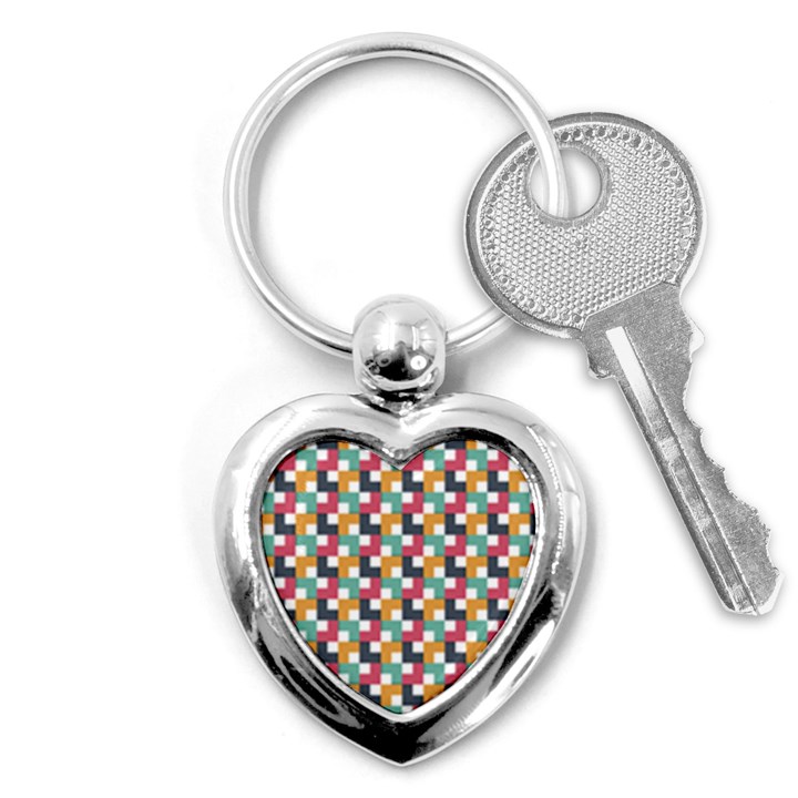 Abstract Geometric Key Chain (Heart)