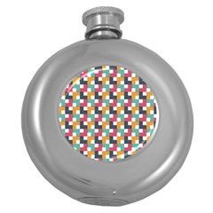 Abstract Geometric Round Hip Flask (5 Oz)