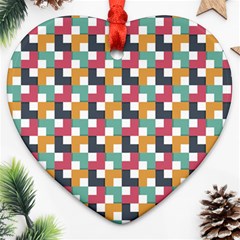 Abstract Geometric Heart Ornament (two Sides)