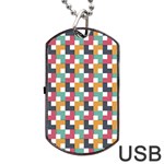 Abstract Geometric Dog Tag USB Flash (One Side) Front