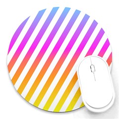 Abstract Lines Mockup Oblique Round Mousepads