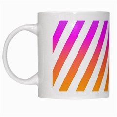 Abstract Lines Mockup Oblique White Mugs