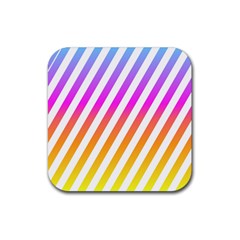 Abstract Lines Mockup Oblique Rubber Coaster (Square) 