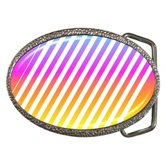 Abstract Lines Mockup Oblique Belt Buckles