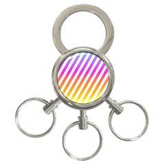 Abstract Lines Mockup Oblique 3-Ring Key Chain