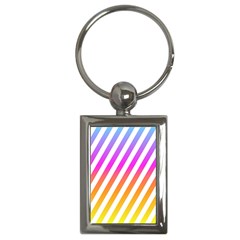 Abstract Lines Mockup Oblique Key Chain (Rectangle)