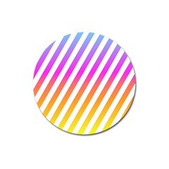 Abstract Lines Mockup Oblique Magnet 3  (Round)