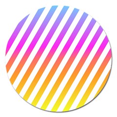 Abstract Lines Mockup Oblique Magnet 5  (Round)