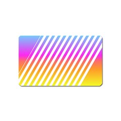 Abstract Lines Mockup Oblique Magnet (Name Card)