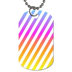 Abstract Lines Mockup Oblique Dog Tag (Two Sides)