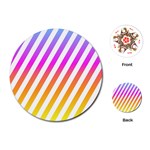 Abstract Lines Mockup Oblique Playing Cards (Round) Front