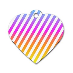 Abstract Lines Mockup Oblique Dog Tag Heart (Two Sides)