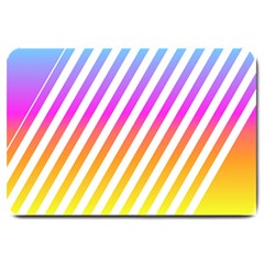 Abstract Lines Mockup Oblique Large Doormat 