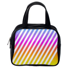 Abstract Lines Mockup Oblique Classic Handbag (One Side)