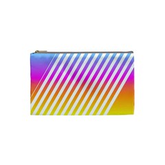 Abstract Lines Mockup Oblique Cosmetic Bag (Small)