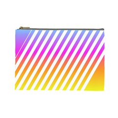 Abstract Lines Mockup Oblique Cosmetic Bag (Large)