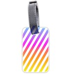 Abstract Lines Mockup Oblique Luggage Tag (two sides) Back