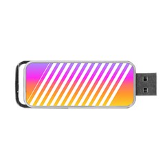 Abstract Lines Mockup Oblique Portable USB Flash (One Side)