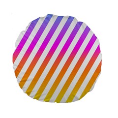 Abstract Lines Mockup Oblique Standard 15  Premium Round Cushions