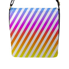 Abstract Lines Mockup Oblique Flap Closure Messenger Bag (L)