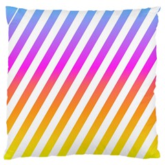 Abstract Lines Mockup Oblique Large Flano Cushion Case (One Side)