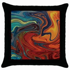 Abstract Art Pattern Throw Pillow Case (black) by HermanTelo