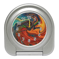 Abstract Art Pattern Travel Alarm Clock